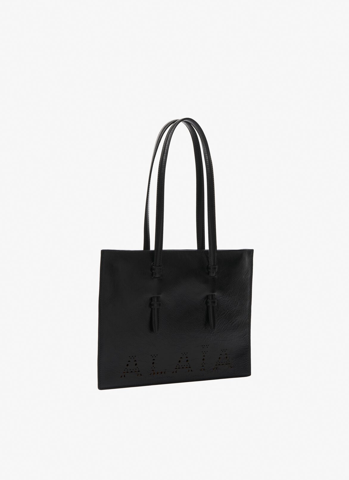 Flat Mina tote bag Small ALAÏA BLACK FLAT MINA TOTE BAG SMALL